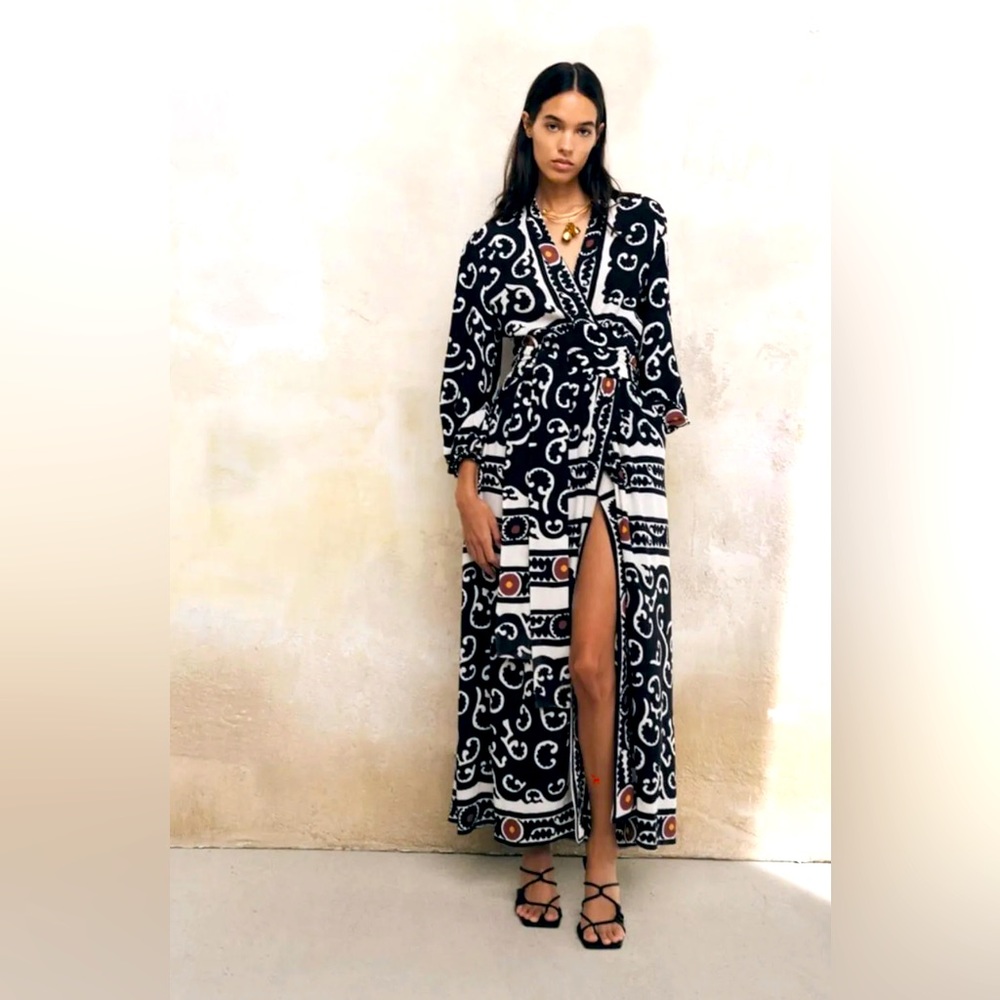 Zara wrap midi / maxi dress (NWT)